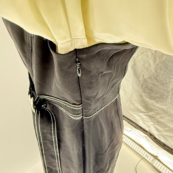 Cinq À Sept Black & White Long Sleeve Dress With Wrap Detail Size 8 - Picture 9 of 12